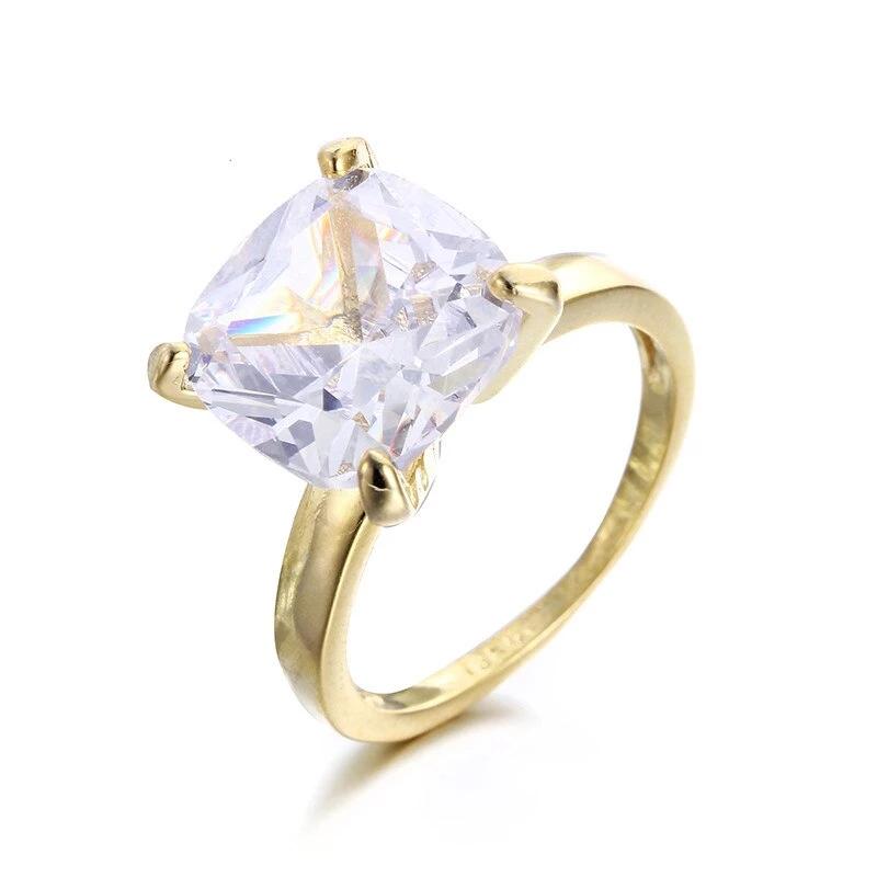 18KGP Gold Color Shine Big CZ Ring