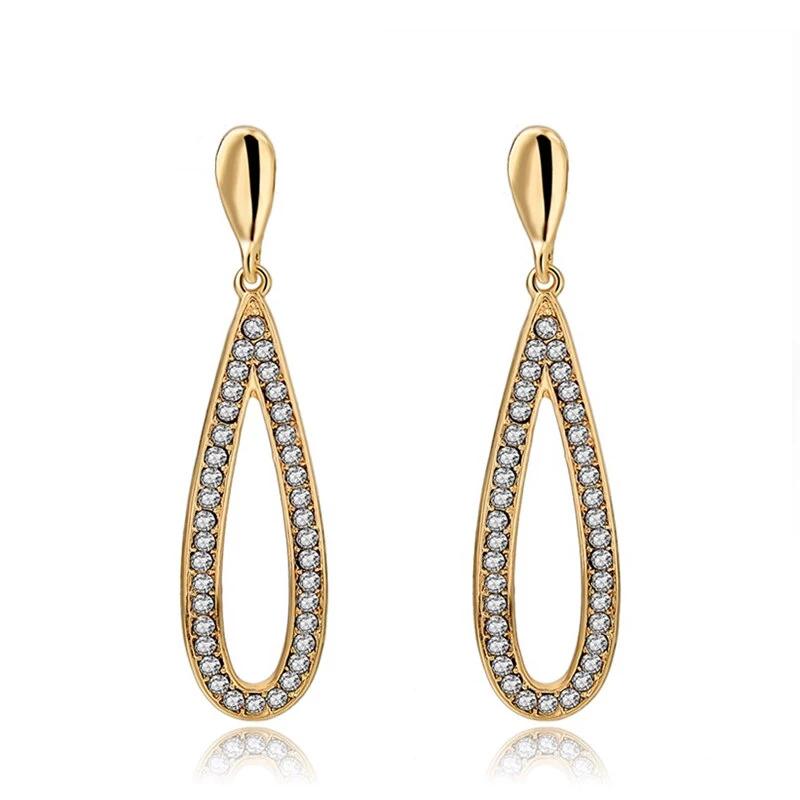 Rhinestone Water Drop Elegant Charm Earring