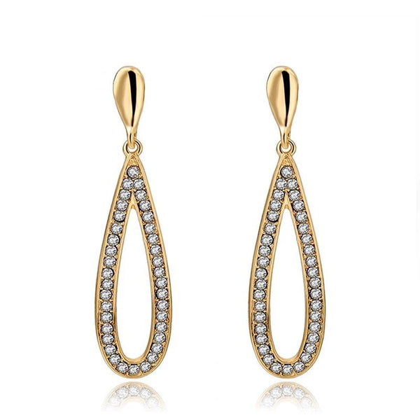 Rhinestone Water Drop Elegant Charm Earring