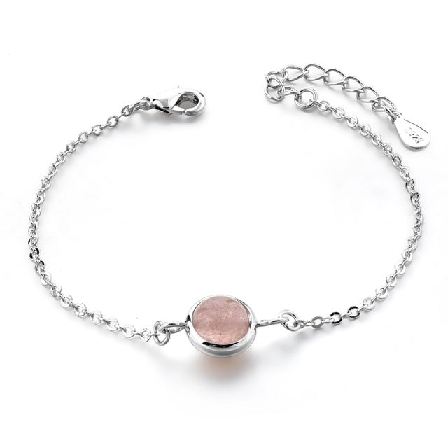 Pink Bead Charms Bracelet