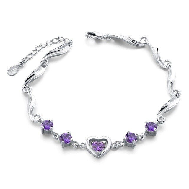 Heart Cubic Zirconia Bracelet