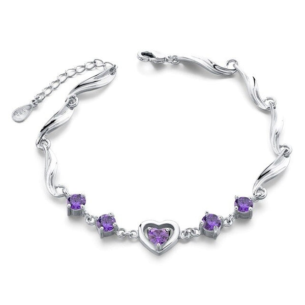 Heart Cubic Zirconia Bracelet