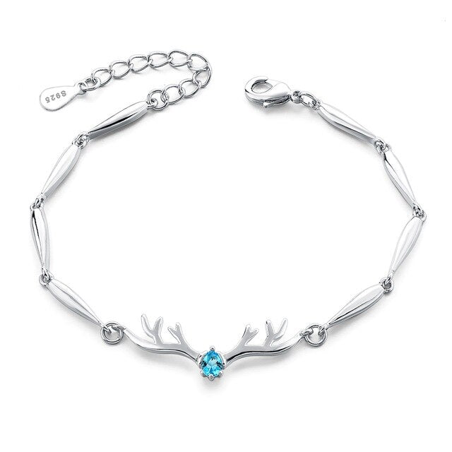 Silver Unique Elk Deer Bracelet