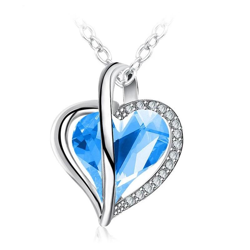 Heart-Shaped Cubic Zirconia Necklaces