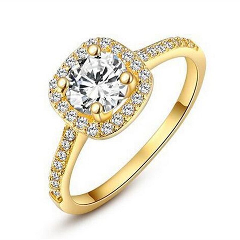 Gold Color Square Stone