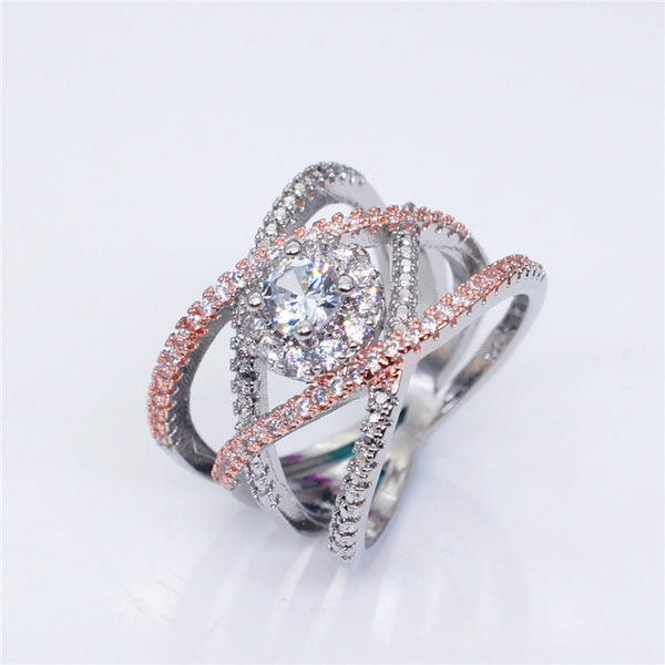 Cross Cubic Zirconia Ring