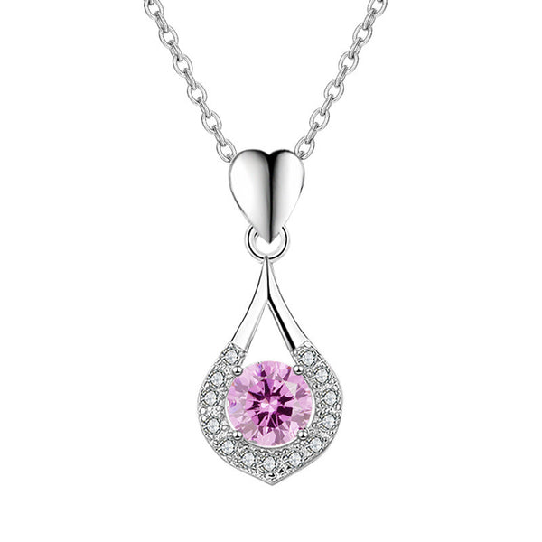Pink/White Cubic Zirconia Stone Jewelry