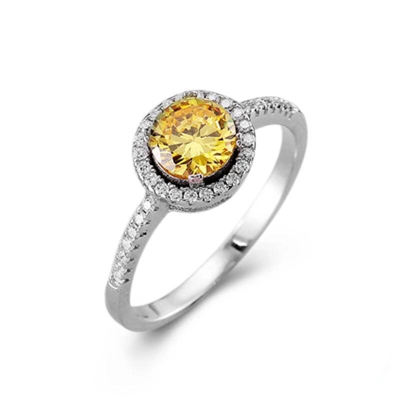 Yellow Stone Engagement Ring