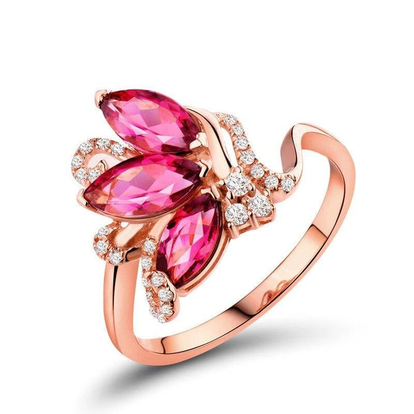Water Drop Pink Cubic Zirconia Stone