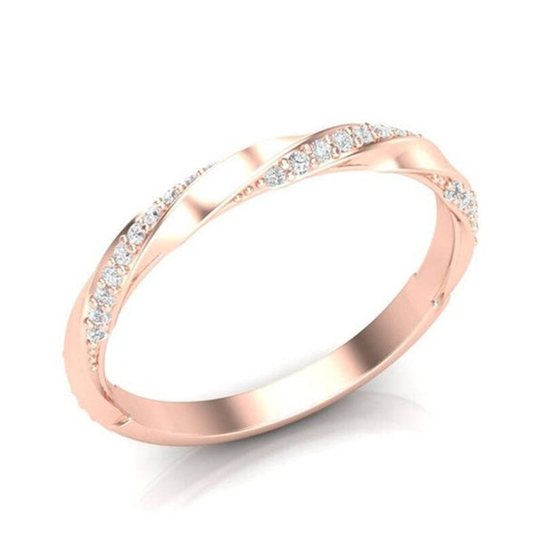 Vintage Pattern Cubic Zirconia Ring