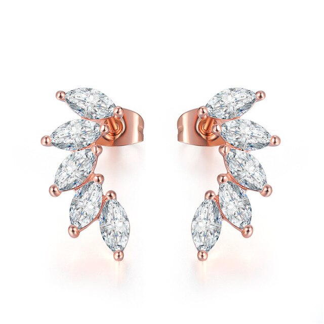 Angel Wing Cubic Zirconia Earrings