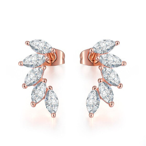 Angel Wing Cubic Zirconia Earrings