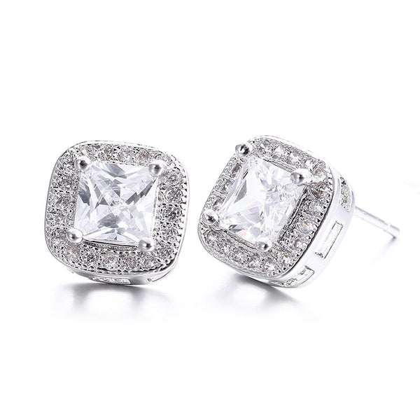 Square CZ Earrings